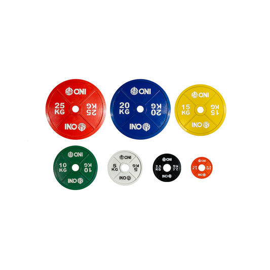 ONI パワーリフティングプレート コンペティション スチールプレート 25kg 20kg 15kg 10kg 5kg 2.5kg 1.25kg 0.5kg 0.25kg 2枚1セット IPF公認
